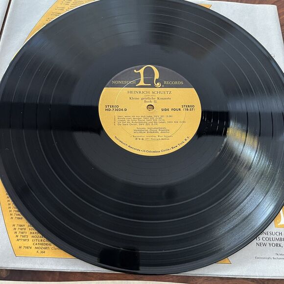 Heinrich Schütz ‎Kleine Geistliche Konzerte Book II (1639) 4xLP Box Set Nonesuch - Picture 9 of 16